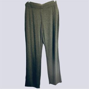 Dress Barn Sunday Knit Olive Green Lounge Pants Size Lg